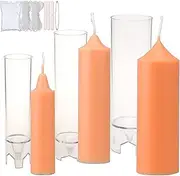 MILIVIXAY 3PCS Pillar Candle Molds for Candle Making with Candle Wicks Kit.
