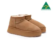 Urban UGG® UGG Boots Australian Made Sheepskin Wool Ankle Ultra Mini Platform - Chestnut / AU Ladies 4 / AU Men 2 / EU 35