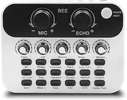 ISTOVO Live Sound Card V8 Mini Audio Interface Podcast Mixer Suitable for PC Computer Phone Broadcast Recording Effects
