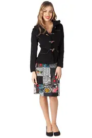 Patchwork Skirt--BOO-PATCH-BL