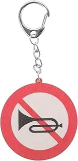 WESIEVYA No Tooting Sign Keychain Pendant Unique Bag Decoration Versatile Keychain Charm for Car Keys Backpack and Handbags Sturdy Stylish Accessory for Fashionable Individuals