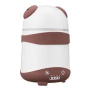 Dual Humidifier Air Oil Diffuser Mist Maker Led Cartoon Panda Style For Home Office Us Plug Brown
