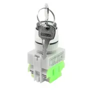 On/Off/On 3 Position Rotary Selector Select Switch w 2 Keys DPST