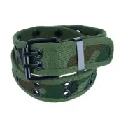 New CTM Kids Camo 2 Hole Roller Buckle Canvas Belt