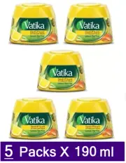 Vatika Hair Dandruff Guard Style Hair Cream With Lemon, Tea Tree (5PacksX190ml )