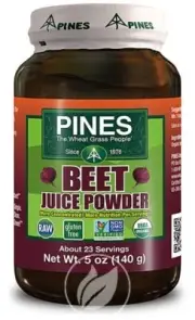 Pines International Wheat Grass Beet Juice Powder with 23 Servings 5 oz 2 Pack