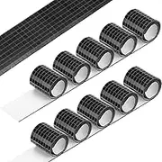 4800 Pcs Disco Ball Self Adhesive Mirror Mosaic Tiles Glass 5 x 5 mm Mini Disco Tiles Stickers Tape for Crafts Small Square Mirror for DIY Decoration(Black)