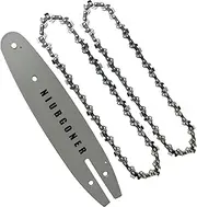 8 inch Chainsaw Guide Bar and Chain Combo,Pole saw Replacement Accessories For DEWALT DCPS620B,DCCS623B,DCCS623L1,DWO1DT608,For BLACK+DECKER LPP120B,For RYOBI P436,P4360BTL,P20310 (Bar+2 Chains)