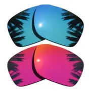 Ice Blue Mirrored&Midnight Sun Polarized Replacement Lenses for-Oakley Mainlink