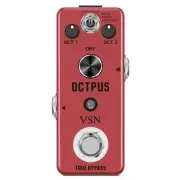 Octave Guitar Pedal,Digital Octave Mini Pedal For Electric Guitar Precise Pol...