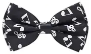 Mens Handmade Stylish Patterned Pre-Tied Bow Ties M126 Black White