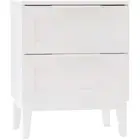 Stanley Modern Classic Wooden Nighstand Side Bedside Table W/ 2-Drawers - White