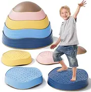 KidBloom Stepping Stones Kids, Sensory Toys for Autism, Non-slip Balance stones for Obstacle Course, Toddler indoor & Outdoor Toys for 3-5