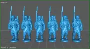 28mm French army Inf Zuaves rgt 1848-66 - 6 minis