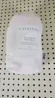 BRAND NEW CASALUNA FULL LINEN BLEND FITTED SHEET SNOWFALL WHITE