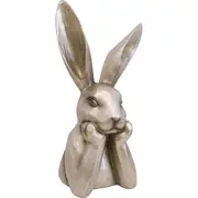 LVD Hare Polyresin Contemplating Figurine Tabletop Display Home Decor 29cm