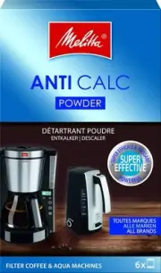 Melitta 'Anti-Calc' Descaling Powder (6x20g) for Kettles and Coffee