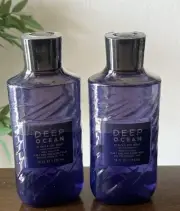 Two Men’s Bath & Body Works Deep Ocean 3 In 1 Hair Face Body Washes