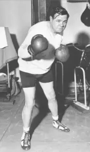 Babe Ruth In Boxing Stance 1933 Old Boxing Photo