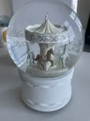 Pottery Barn Kids Aerin Silver Carousel Snow globe