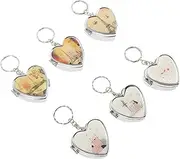 ORFOFE 7pcs Heart Shape Pill Organizer Case Portable Weekly Medicine Planner Lightweight and Compact Key Chain Design for Daily Use Travel Companion for Medication Storage