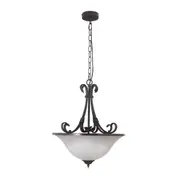 Gaston Ii Single Traditional Frost Pendant Light Bronze 3lt