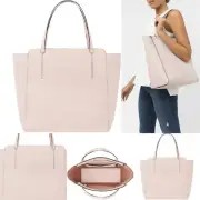 OROTON Tote Bag Avalon Medium Pebbled Leather Pink Sand NWT Dustbag