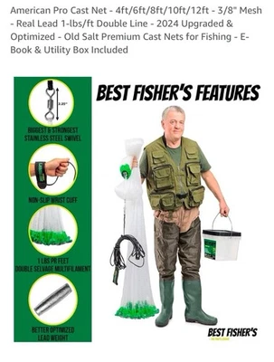 Fishers Cast Net (3/8” Mesh)