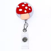 5 Piece High Quality Retractable Nurse Badge Holder Reel Cute Flowers Bow Mushroom Exhibition ID Card Holder