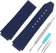 [RBIPO] 25mm Rubber Watch Strap with Replacement Watch Strap Tool for Hublot Big Bang