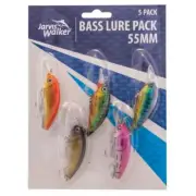 NEW Jarvis Walker Bass Lure 60mm 5 Pack By Anaconda