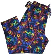 Official Namco Men's Classic Pac-Man Tie-Dye Comfy Lounge Pants! (Size: XL Big)