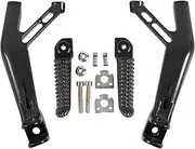 HJQHYLDZ Motorcycle Rear Passenger Foot Pegs Bracket Compatible With Yamaha YZF R1 R1S R1M 2015-2024/YZF R7 2022-2024/YZF R6 2017-2025 Silver/Black(Black)