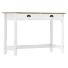vidaXL Console Table Hill with 2 Drawers 110x45x74 cm Solid Pine Wood
