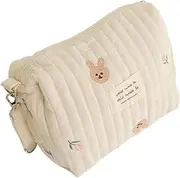 Travel Diaper Bag - Cute Diapers Container, Lightweight Babies Diaper Bags | Reusable Nappy Pouch for Stroller | Portable Cotton Organizer Pouch Stroller Nursery Storage Bag for Diapers