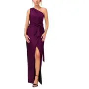 New $265 Aidan Mattox Women's Long Sleeveless One Shoulder Maxi Dress A6267