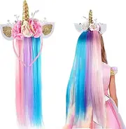 Lorfancy Unicorn Headband for Girls Unicorn Costume Birthday Halloween Party Unicorn Party Supplies Favors