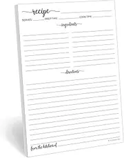 321Done Recipe Paper 5.5x8.5 White, 50-Pack, Made in USA, Blank Recipe Paper to Write in Your Own Recipes, Minimalist Half-Letter Size Refill Pages for Recipe Binder, Recipe Box, Recipe Organizer
