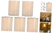 5 Pack Amber Seeded Glass Lamp Shade Replacement Globe for Lighting Fixture,