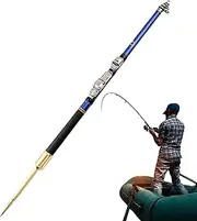 Telescopic Fishing Rod, Retractable Fishing Rod | Fishing Tackle with Extendable Torpedo Fishing Rod - Compact Telescopic Travel Fishing Rod for Saltwater Water