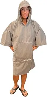 Malo'o Surf Poncho Changing Robe with Hood | Quick Dry Microfiber Wetsuit Changing Towel with Pocket - Children & Adult size