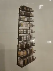 Adjustable Wall Mount Spice Rack, 9-Tier Dual-Use, Black