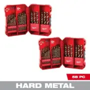 Milwaukee Cobalt Red Helix Drill Bit Set for Drill Drivers Tapered Web(58-Piece)