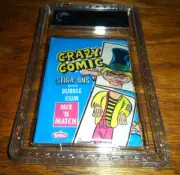 1967 Swell Crazy Comic Stick Ons w/ Bubble Gum Unopened Wax Pack GAI 9 MINT