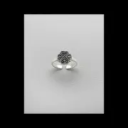 MARCASITE FOUR (4) LEAF CLOVER TOE RING 925 Solid Sterling Silver Polished Band