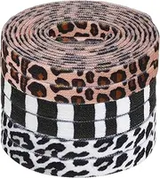 [Amosfun] 3 Pairs Animal Print Shoelaces - Leopard, Cow, Zebra - Elastic Shoe Laces - Polyester Flat Shoelaces for Sneakers & Boots, Multicolor