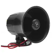 12V 20W Car Truck RV Air Electric Siren Horn Speaker Van PA Loud Sound Alarm black