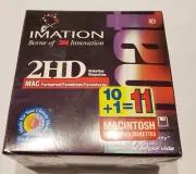3M High Density DS HD Diskettes Macintosh Formatted Disk NIP Factory Sealed