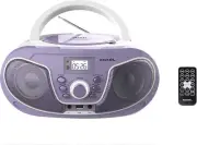 Portable Boombox CD Player with Bluetooth, Remote Control, FPM Radio, USB MP3...
