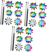 Ipetboom 3 Sets French Armor Template French Nail Plates French Nail Brush Cutter Tool Nail Art Pencil DIY Steel Plate French Nail Tool Nail Edge Trimmer France Stainless Steel Manicure